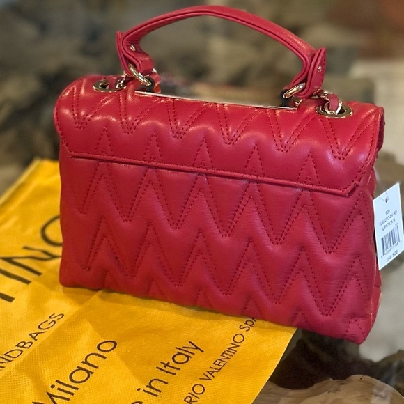 ‼️RARE‼️🎸💯AUTH. VALENTINO by MARIO V.🔥NWT🔥Lynn D Plate Leather Shoulder Bag - Picture 8 of 15